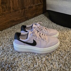 Jordan Women's Lavendar and Black Sneakers